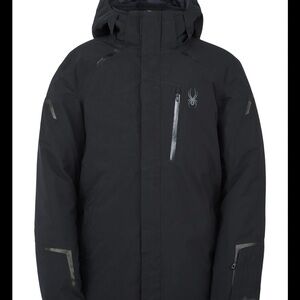 Spyder Copper Insulated Black Ski Jacket Weather-Resistant